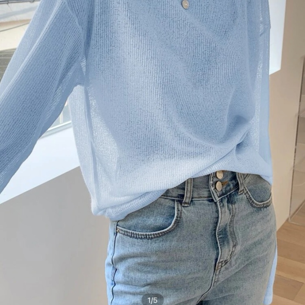 DAZY x SHEIN Flowy Blue Sweater 🐬